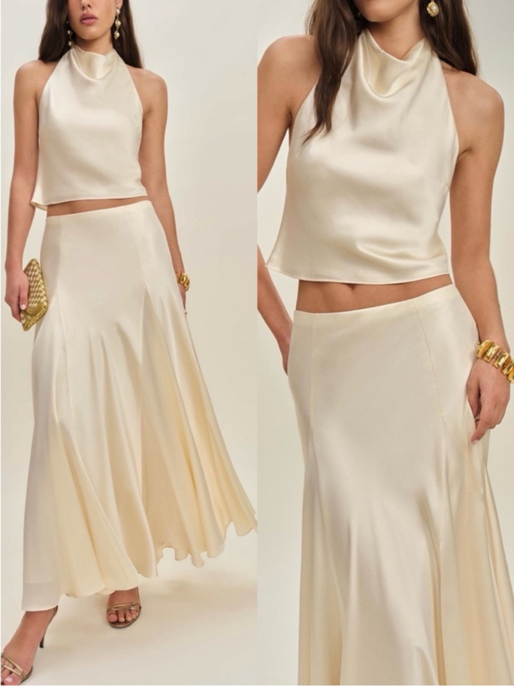 Reformation Sera Silk Two Piece Set - NWT NEW